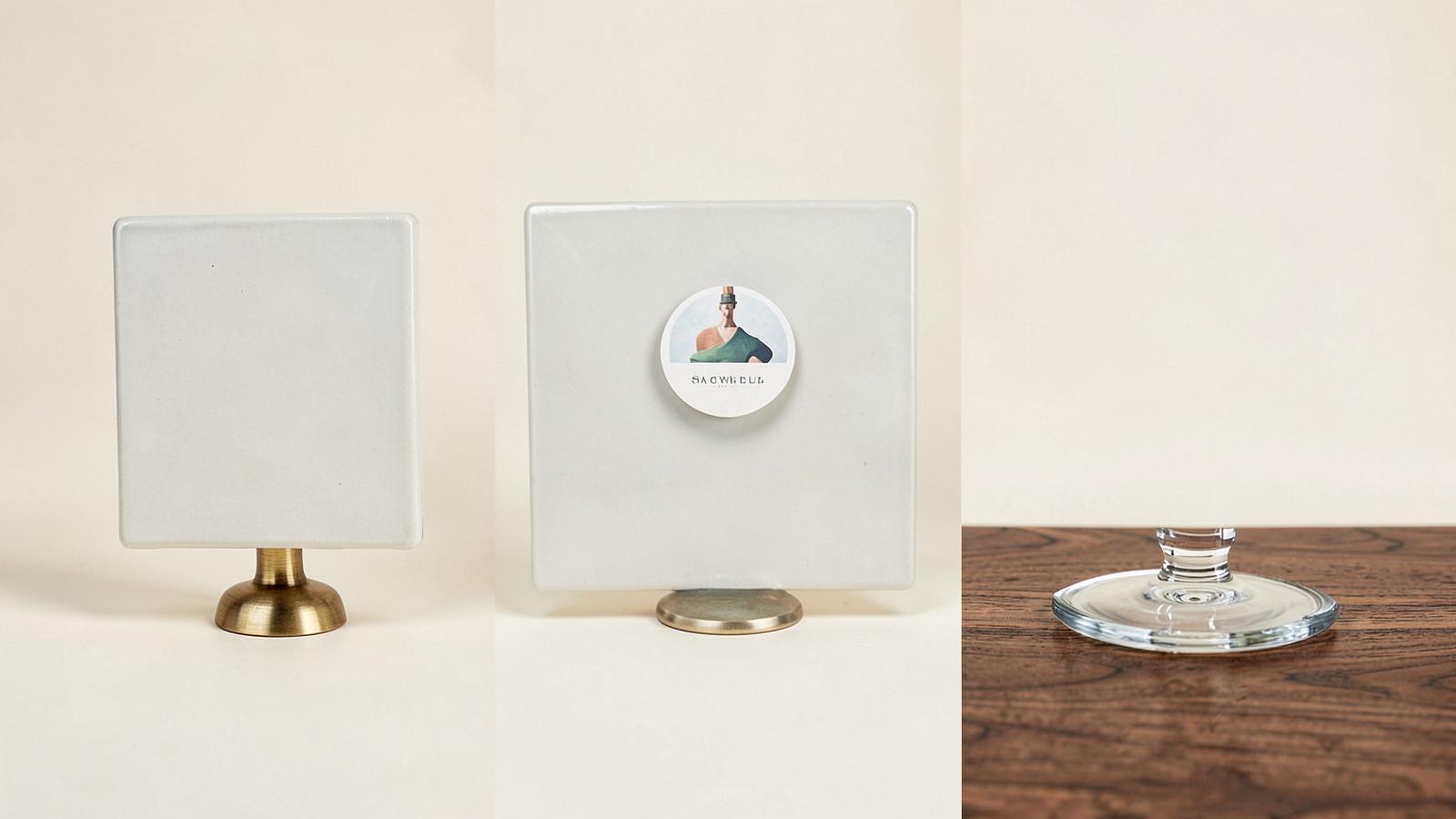 Display piece, fridge magnet and coaster